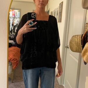 H&M Elegant Black Sheer Women's Top